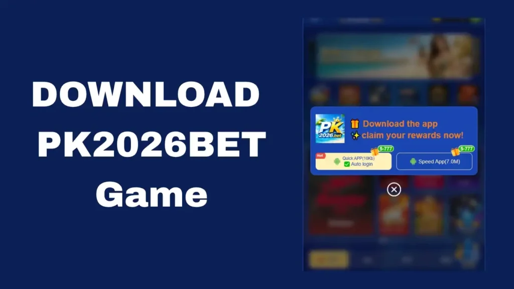 Download prompt for PK2026Bet showing quick and speed app install options popular with Sialkot users